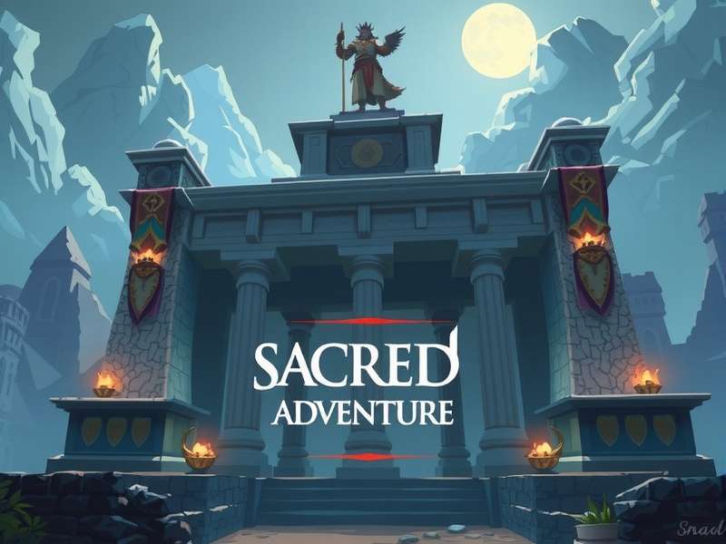 Sacred Ruins Adventure Game Banner